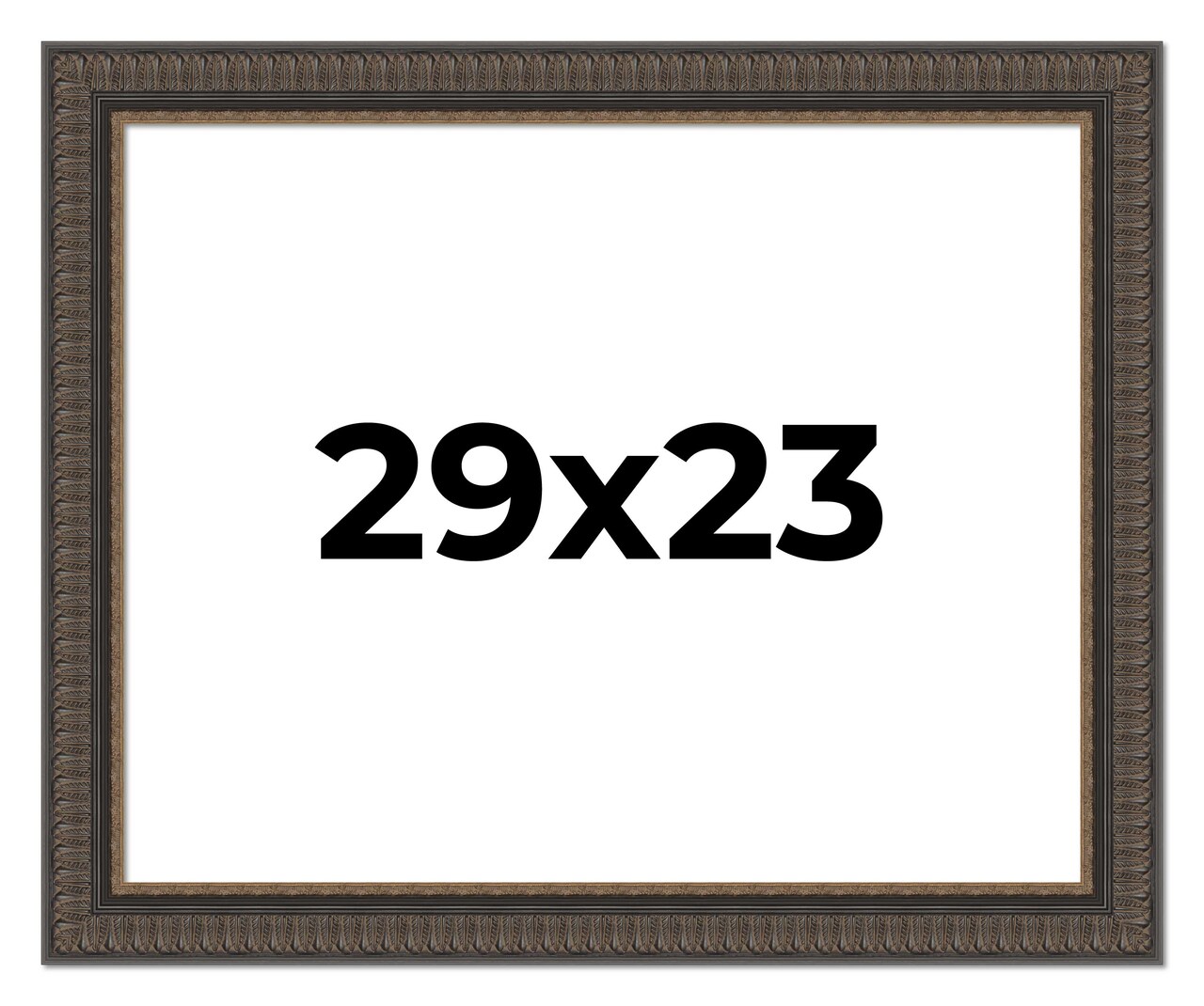 Photo Size Museum Brown Picture Frame - UV Acrylic, Foam Board Backing, Hanging Hardware
